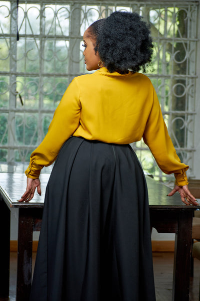 Corporate Baddie Top - Mustard