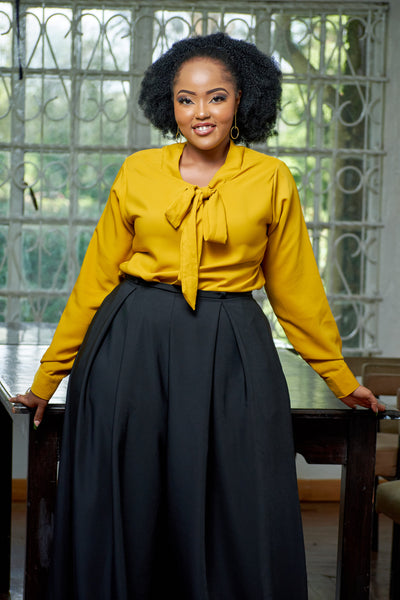 Corporate Baddie Top - Mustard