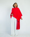 Orchid Wrap Shawl - Red