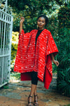 Ndege Reverible Cape - Red