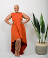 Baobab High-Low Dress - Rust