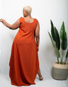 Baobab High-Low Dress - Rust