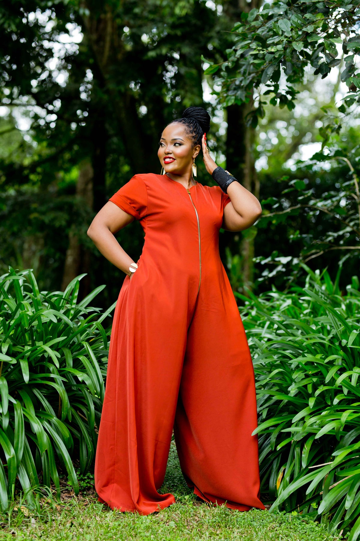 Cham Jumpsuit - Rust – African Yuva