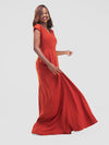 Azari Wedding Guest Maxi Dress - Rust