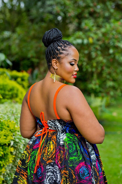 Amare african Print Skater Dress