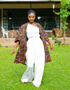 Duara African Print Midi Kimono