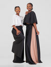 Cinta Palazzo Pants - Black & Nude