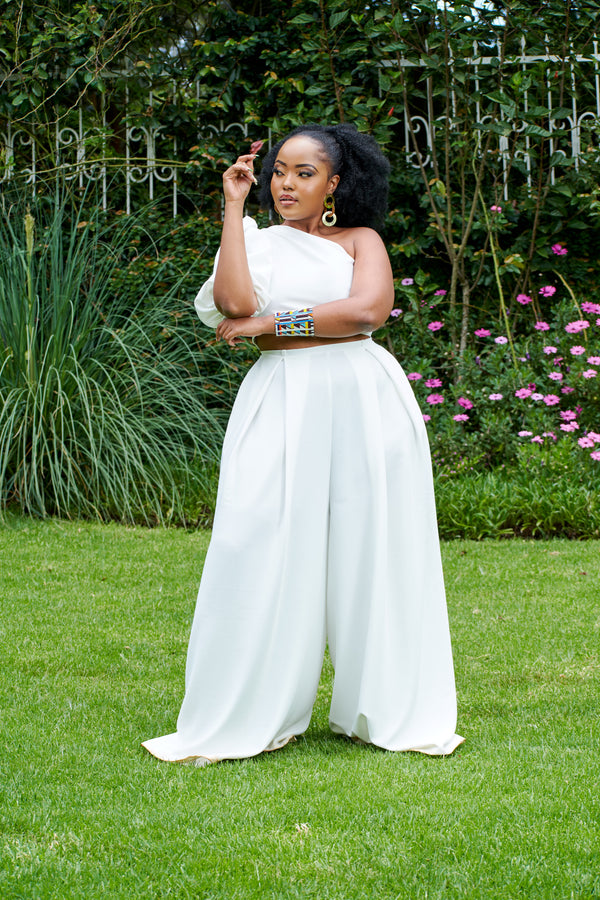 Hasna Palazzo Set - White