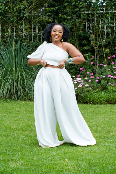 Hasna Palazzo Set - White