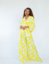 Daffodil Palazzo Set - Yellow & White