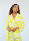 Daffodil Palazzo Set - Yellow & White